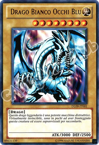 Duelist League 9 DL09-IT001 Drago Bianco Occhi blu rara scritta argento Unlimited (IT) -NEAR MINT-