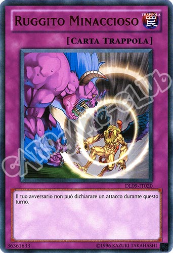 Duelist League 9 DL09-IT020 Ruggito Minaccioso rara scritta verde Unlimited (IT) -NEAR MINT-