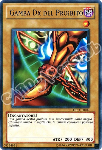 Duelist League 11 DL11-IT002 Gamba Dx del Proibito rara scritta blu Unlimited (IT) -NEAR MINT-