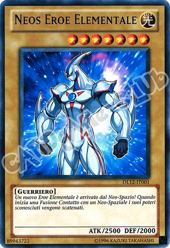 Duelist League 12 DL12-IT001 Neos Eroe Elementale rara scritta blu Unlimited (IT) -NEAR MINT-
