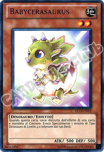 Duelist League 13 DL13-IT012 Babycerasaurus rara scritta porpora Unlimited (IT) -NEAR MINT-