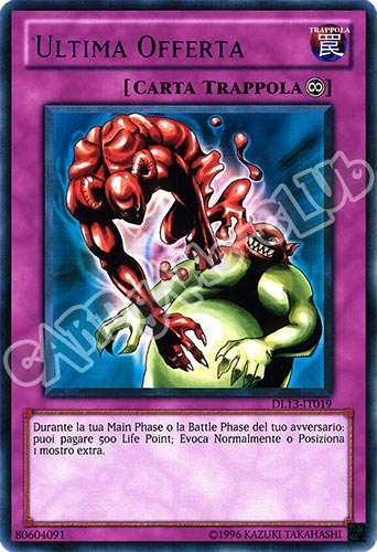 Duelist League 13 DL13-IT019 Ultima Offerta rara scritta porpora Unlimited (IT) -NEAR MINT-