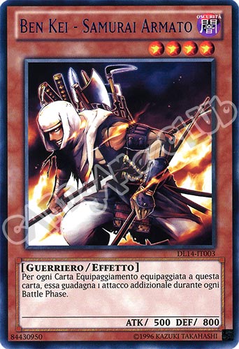 Duelist League 14 DL14-IT003 Ben Kei - Samurai Armato rara scritta rossa Unlimited (IT) -NEAR MINT-