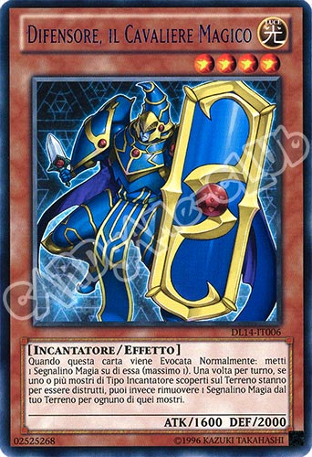 Duelist League 14 DL14-IT006 Difensore, il Cavaliere Magico rara scritta blu Unlimited (IT) -NEAR MINT-