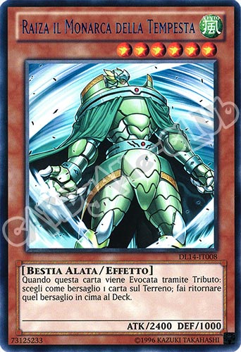 Duelist League 14 DL14-IT008 Raiza il Monarca della Tempesta rara scritta verde Unlimited (IT) -NEAR MINT-