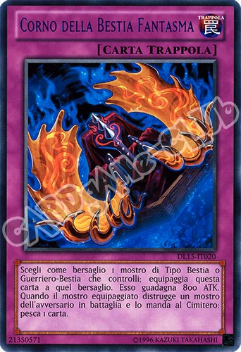 Duelist League 15 DL15-IT020 Corno della Bestia Fantasma rara scritta porpora Unlimited (IT) -NEAR MINT-