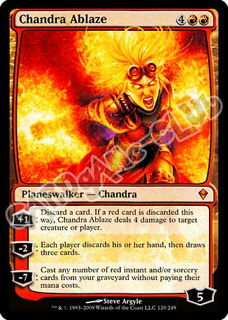 120 / 249 Chandra Ablaze rara mitica (EN) -NEAR MINT-