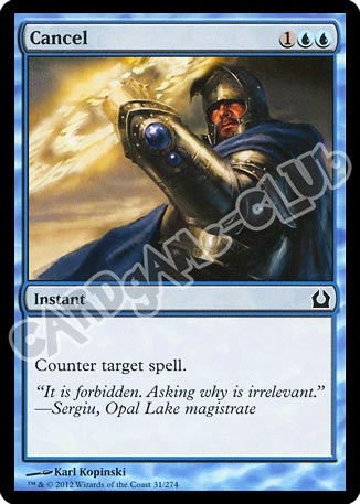 031 / 274 Cancel comune (EN) -NEAR MINT-