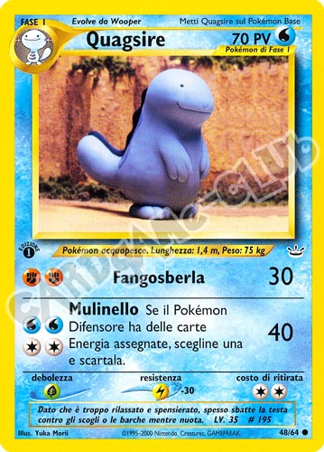 48 / 64 Quagsire comune 1a edizione (IT) -NEAR MINT-