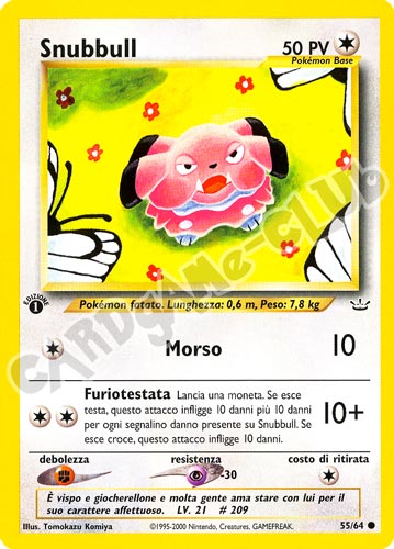 55 / 64 Snubbull comune 1a edizione (IT) -NEAR MINT-