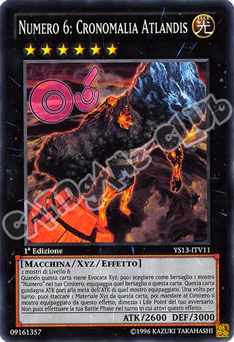YS13-ITV11 Numero 6: Cronomalia Atlandis comune 1a Edizione (IT) -NEAR MINT-