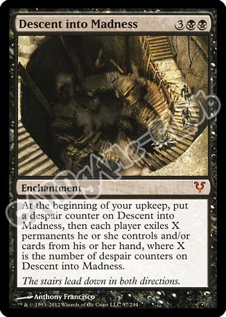 097 / 244 Descent into Madness rara mitica (EN) -NEAR MINT-