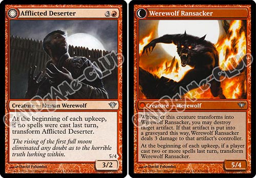 081 / 158 Afflicted Deserter / Werewolf Ransacker non comune (EN) -NEAR MINT-