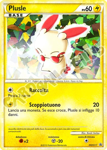 HGSS17 Plusle foil (IT) -NEAR MINT-