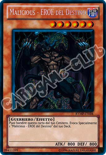 RYMP-IT034 Malicious-Eroe del destino rara segreta Unlimited (IT) -GOOD-