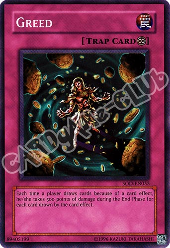 SOD-EN055 Greed super rara Unlimited (EN) -NEAR MINT-