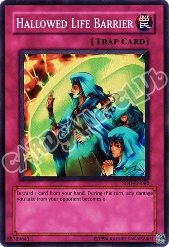 SOD-EN060 Hallowed Life Barrier super rara Unlimited (EN) -NEAR MINT-