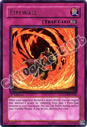 FOTB-EN060 Firewall rara 1st Edition (EN) -NEAR MINT-