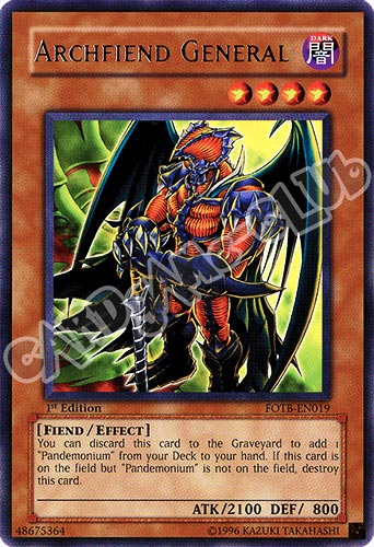 FOTB-EN019 Archfiend General rara 1st Edition (EN) -NEAR MINT-