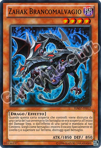 HA07-IT012 Zahak Brancomalvagio super rara Unlimited (IT) -NEAR MINT-