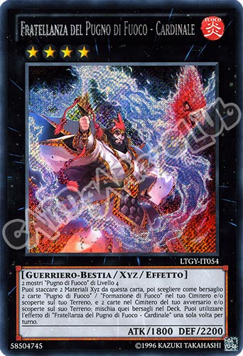 LTGY-IT054 Fratellanza del Pugno di Fuoco-Cardinale rara segreta Unlimited (IT) -NEAR MINT-