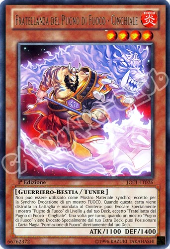 JOTL-IT026 Fratellanza del Pugno di Fuoco-Cinghiale rara 1a Edizione (IT)  -GOOD-