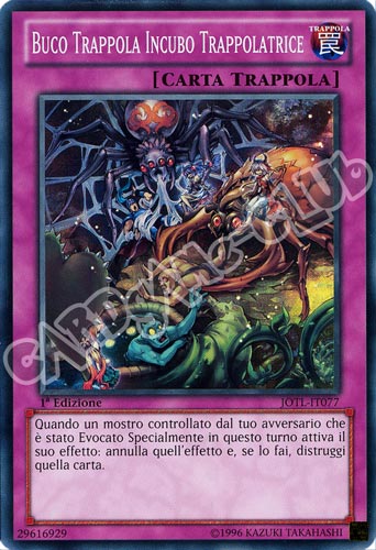 JOTL-IT077 Buco Trappola Incubo Trappolatrice super rara 1a Edizione (IT) -NEAR MINT-