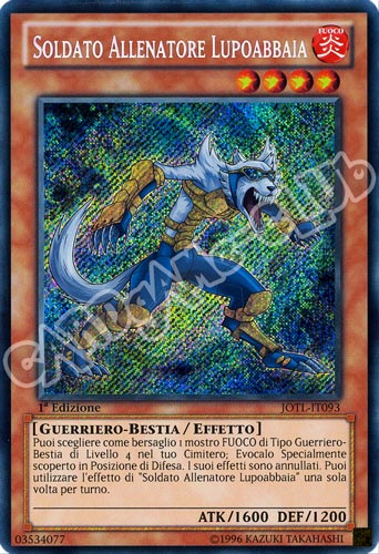 JOTL-IT093 Soldato Allenatore Lupoabbaia rara segreta 1a Edizione (IT) -NEAR MINT-