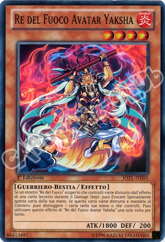 JOTL-IT095 Re del Fuoco Avatar Yaksha super rara 1a Edizione (IT) -NEAR MINT-