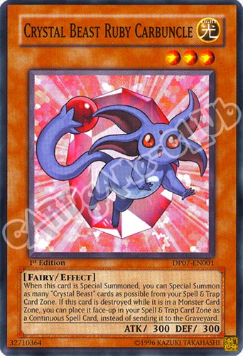 DP07-EN001 Crystal Beast Ruby Carbuncle comune 1a Edizione (EN) -NEAR MINT-