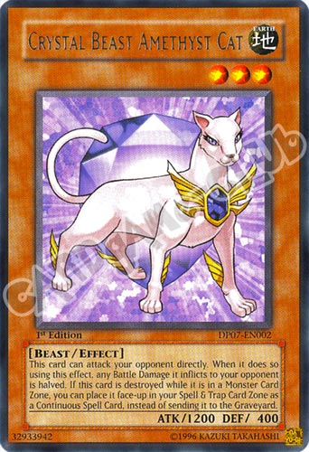 DP07-EN002 Crystal Beast Amethyst Cat rara 1a Edizione (EN) -NEAR MINT-