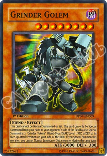 DP07-EN009 Grinder Golem super rara 1a Edizione (EN) -NEAR MINT-