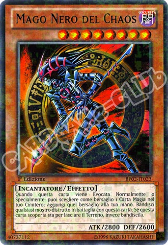 BP02-IT023 Mago Nero del Chaos rara mosaico 1a Edizione (IT) -NEAR MINT-