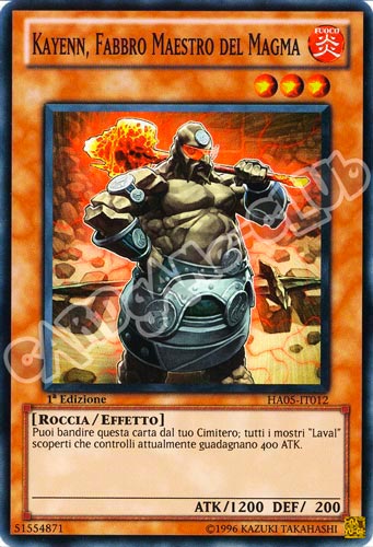 HA05-IT012 Kayenn, Fabbro Maestro del Magma super rara 1a Edizione (IT) -GOOD-
