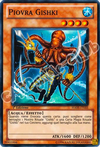 HA05-IT033 Piovra Gishki super rara 1a Edizione (IT) -GOOD-
