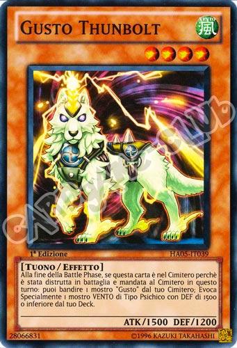 HA05-IT039 Gusto Thunbolt super rara 1a Edizione (IT) -GOOD-