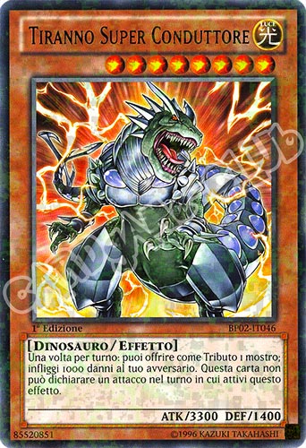 BP02-IT046 Tiranno Super Conduttore rara mosaico 1a Edizione (IT) -NEAR MINT-
