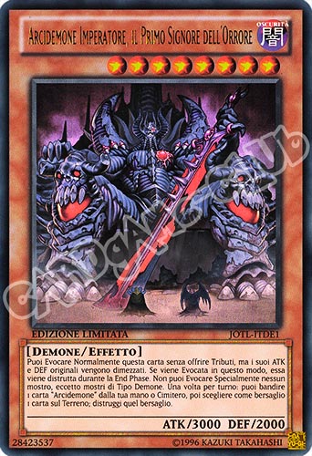 JOTL-ITDE1 Arcidemone Imperatore, il Primo Signore dell'Orrore ultra rara Edizione Limitata (IT) -NEAR MINT-