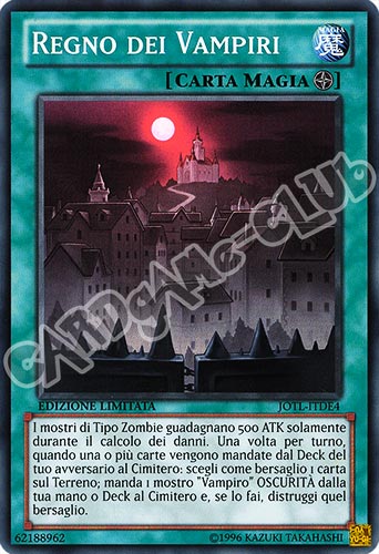 JOTL-ITDE4 Regno dei Vampiri super rara Edizione Limitata (IT) -NEAR MINT-