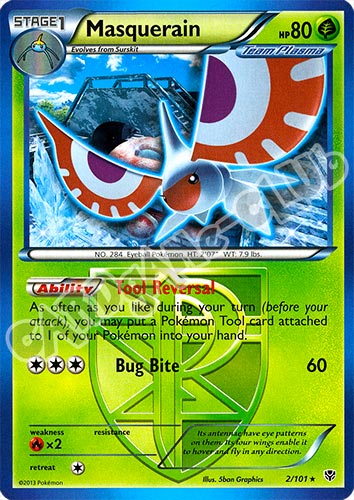 002 / 101 Masquerain rara (EN) -NEAR MINT-