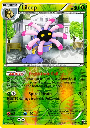 003 / 101 Lileep non comune foil reverse (EN) -NEAR MINT-