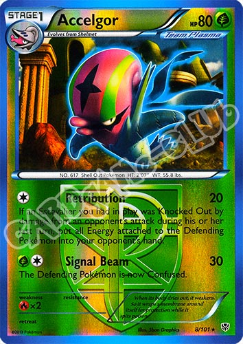 008 / 101 Accelgor rara foil reverse (EN) -NEAR MINT-