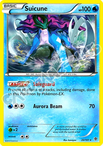 020 / 101 Suicune rara (EN) -NEAR MINT-