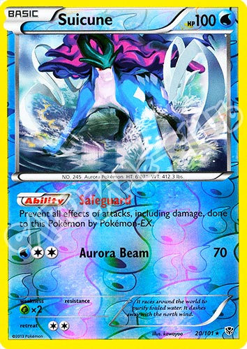 020 / 101 Suicune rara foil reverse (EN) -NEAR MINT-
