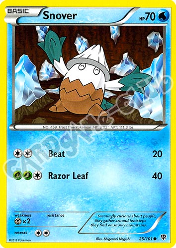 025 / 101 Snover comune (EN) -NEAR MINT-