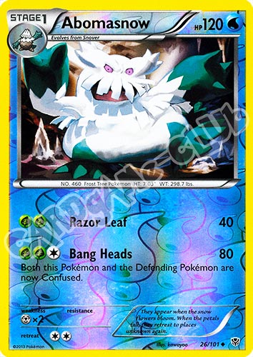 026 / 101 Abomasnow non comune foil reverse (EN) -NEAR MINT-