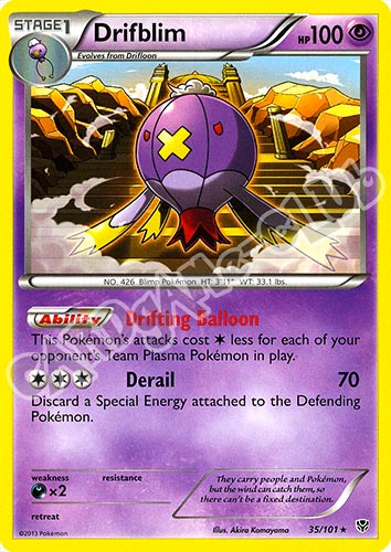 035 / 101 Drifblim rara (EN) -NEAR MINT-