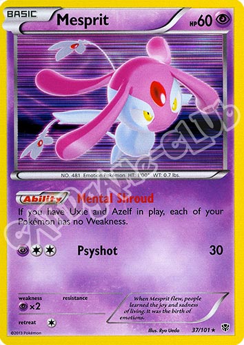 037 / 101 Mesprit rara foil (EN) -NEAR MINT-