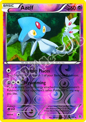 038 / 101 Azelf rara foil reverse (EN) -NEAR MINT-