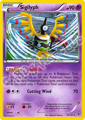 041 / 101 Sigilyph rara foil (EN) -NEAR MINT-